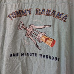 Tommy Bahama Silk Casual Short Sleeved Collared Button Down Shirt